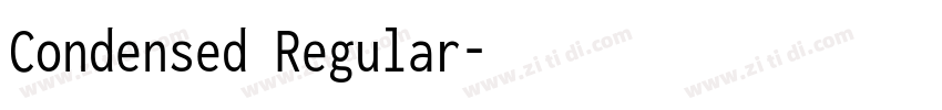 Condensed Regular字体转换